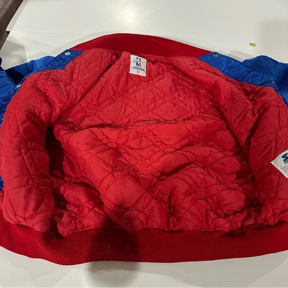 Vintage NBA Detroit Pistons 80s Satin Long‎ Sleeve Bomber Jacket Size L - Picture 5 of 14